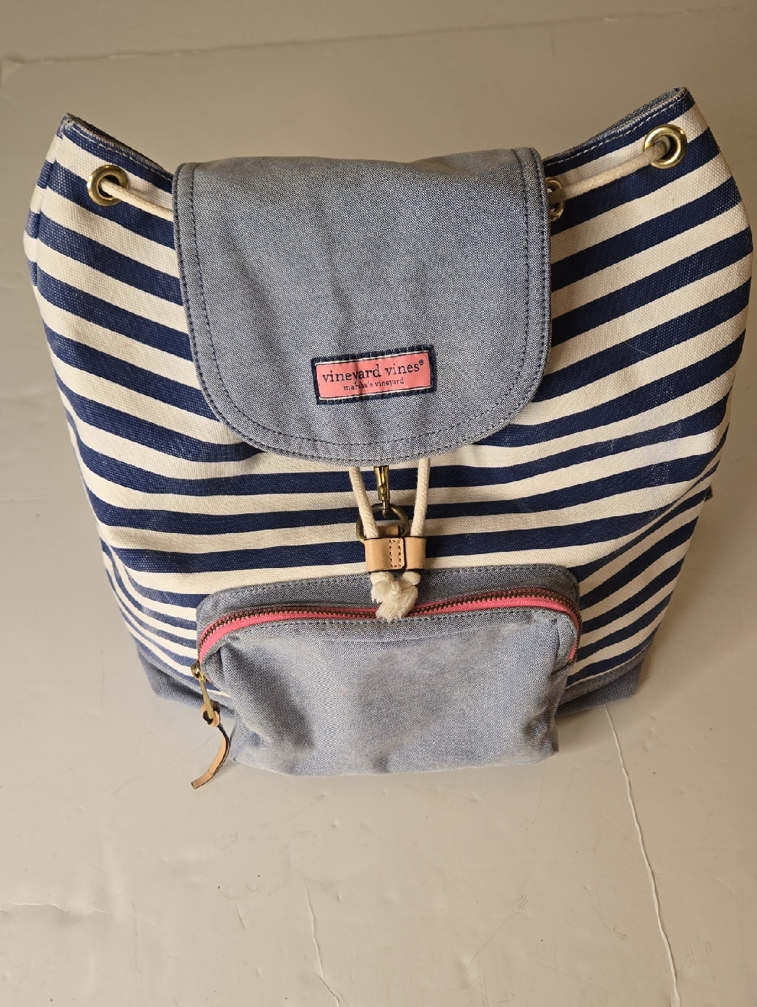 Vineyard Vines Oxford Stripe Convertible Backpack